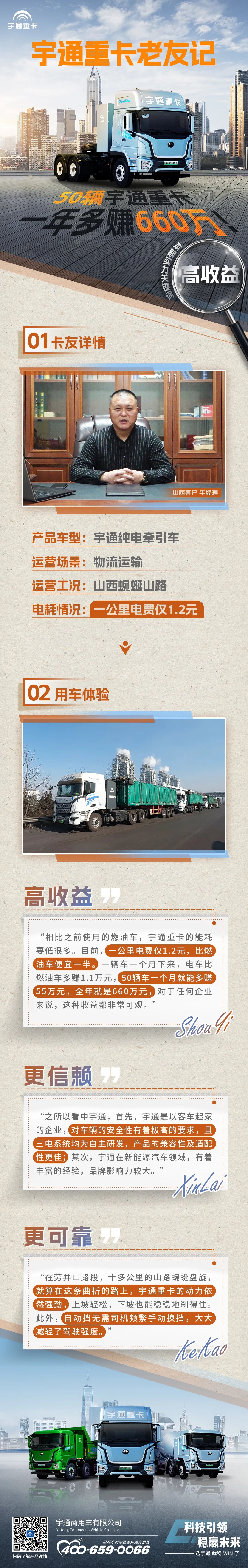 宇通重卡老友記 | 50輛宇通重卡，一年多賺660萬(wàn)！